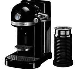 NESPRESSO  Artisan Nespresso Hot Drinks Machine with Aeroccino 3 - Onyx Black